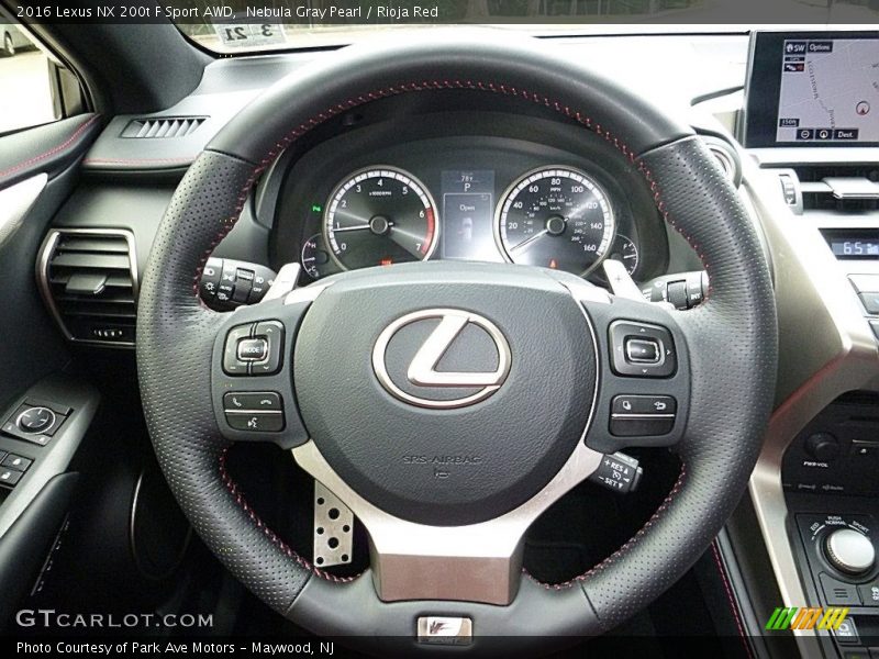 Nebula Gray Pearl / Rioja Red 2016 Lexus NX 200t F Sport AWD