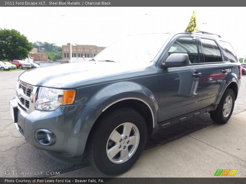 Steel Blue Metallic / Charcoal Black 2011 Ford Escape XLT