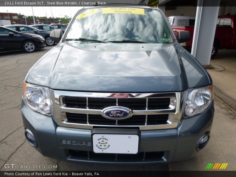 Steel Blue Metallic / Charcoal Black 2011 Ford Escape XLT