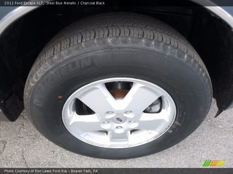 Steel Blue Metallic / Charcoal Black 2011 Ford Escape XLT