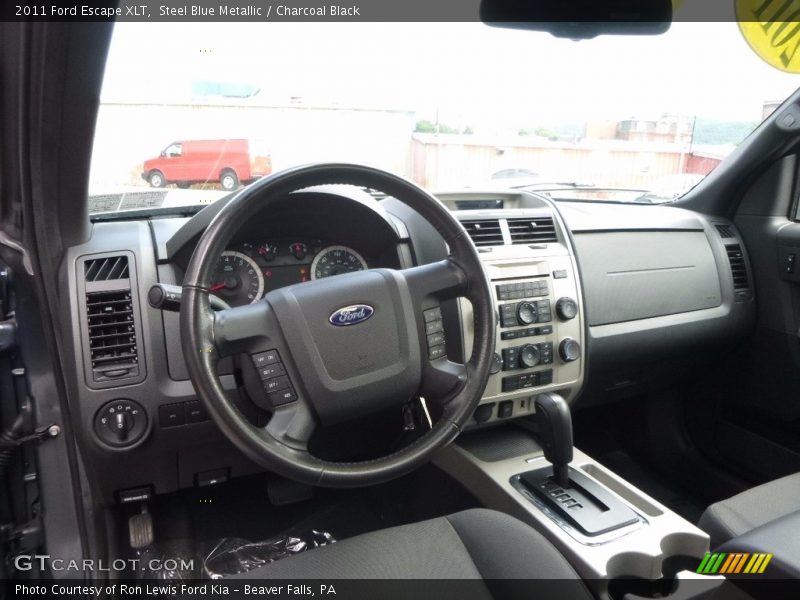 Steel Blue Metallic / Charcoal Black 2011 Ford Escape XLT