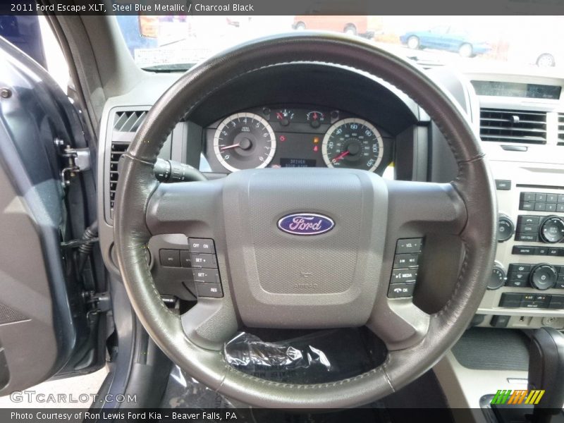 Steel Blue Metallic / Charcoal Black 2011 Ford Escape XLT