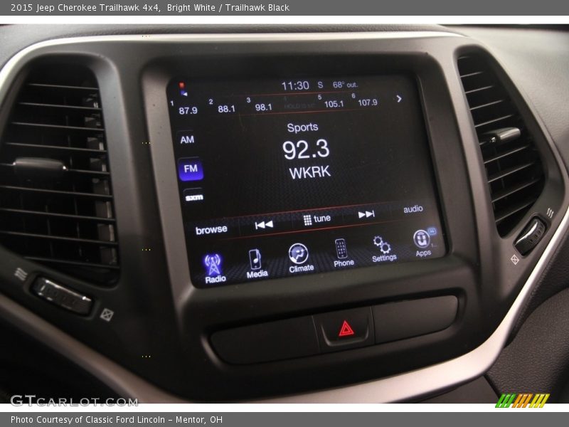 Bright White / Trailhawk Black 2015 Jeep Cherokee Trailhawk 4x4