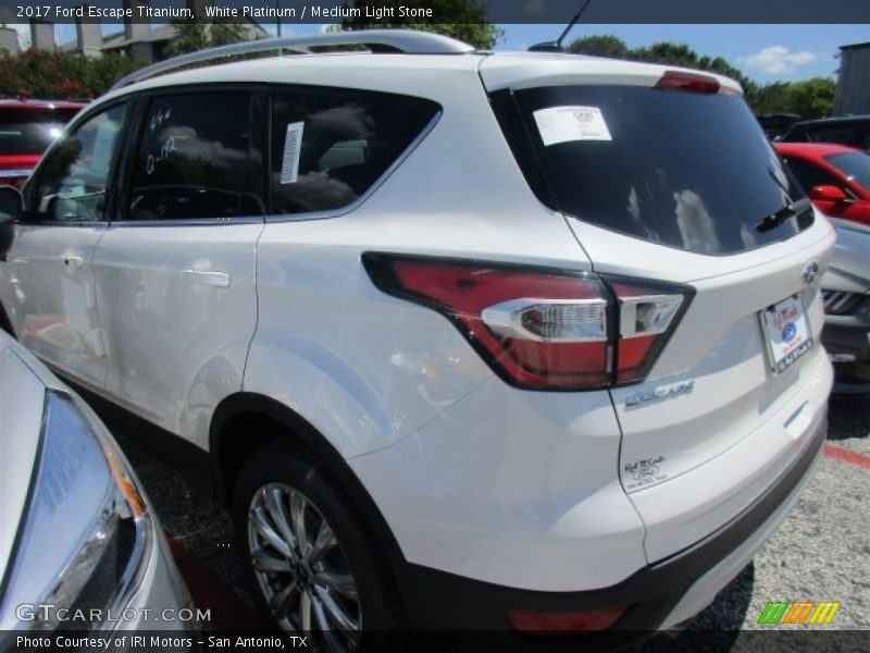 White Platinum / Medium Light Stone 2017 Ford Escape Titanium