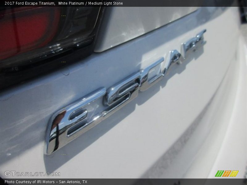 White Platinum / Medium Light Stone 2017 Ford Escape Titanium