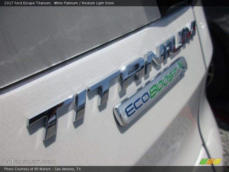 White Platinum / Medium Light Stone 2017 Ford Escape Titanium