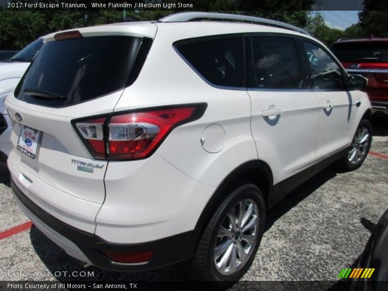 White Platinum / Medium Light Stone 2017 Ford Escape Titanium