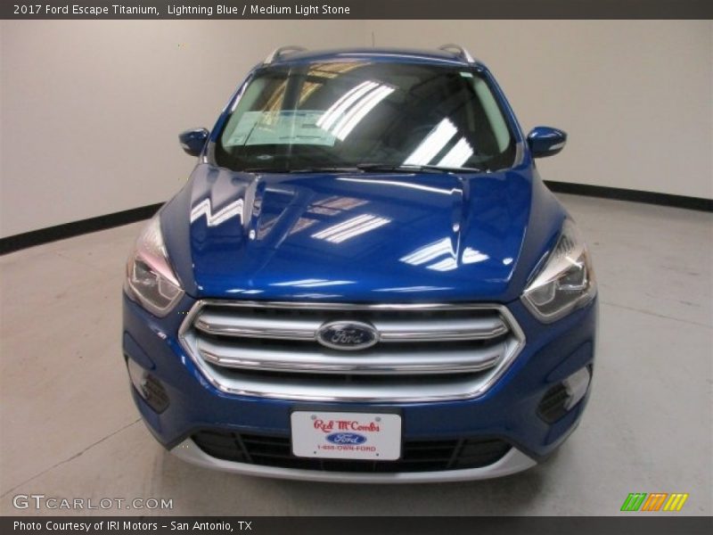 Lightning Blue / Medium Light Stone 2017 Ford Escape Titanium