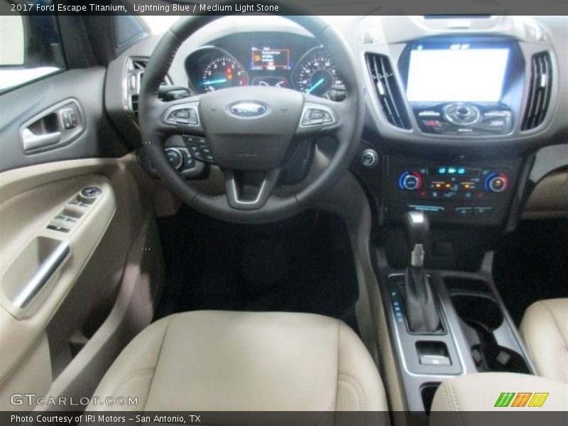 Lightning Blue / Medium Light Stone 2017 Ford Escape Titanium