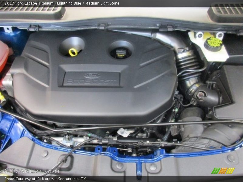 Lightning Blue / Medium Light Stone 2017 Ford Escape Titanium