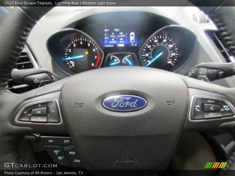 Lightning Blue / Medium Light Stone 2017 Ford Escape Titanium
