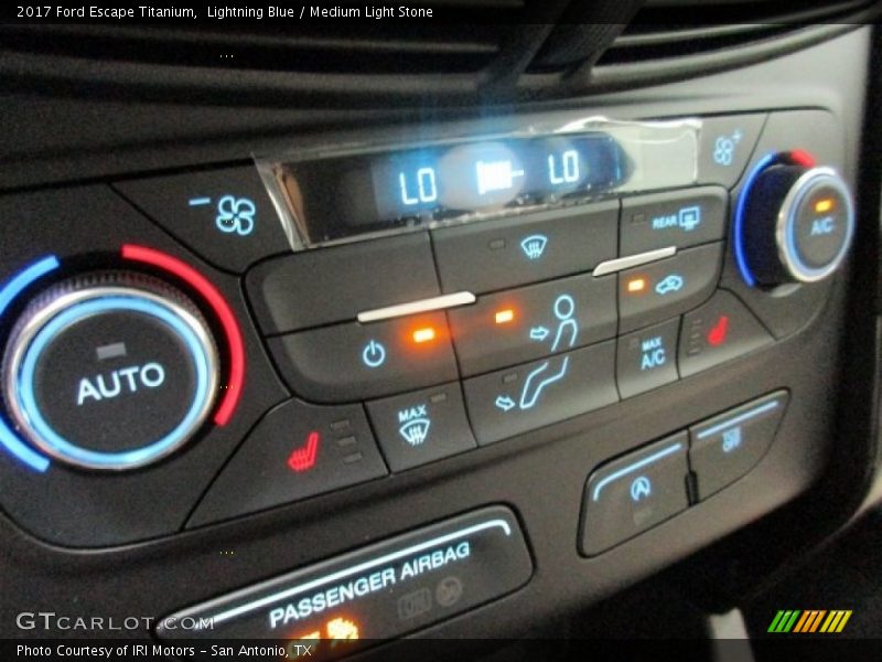 Lightning Blue / Medium Light Stone 2017 Ford Escape Titanium