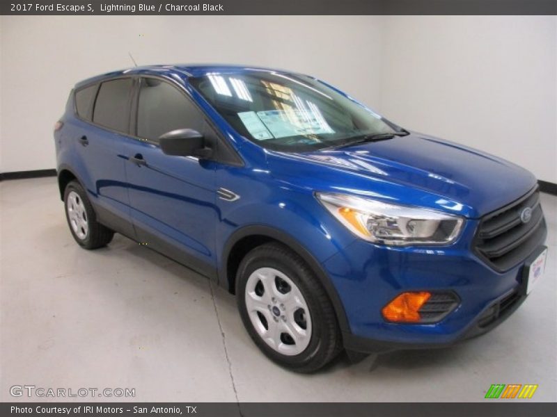 Lightning Blue / Charcoal Black 2017 Ford Escape S
