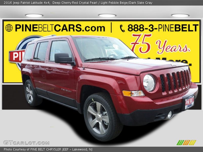 Deep Cherry Red Crystal Pearl / Light Pebble Beige/Dark Slate Gray 2016 Jeep Patriot Latitude 4x4