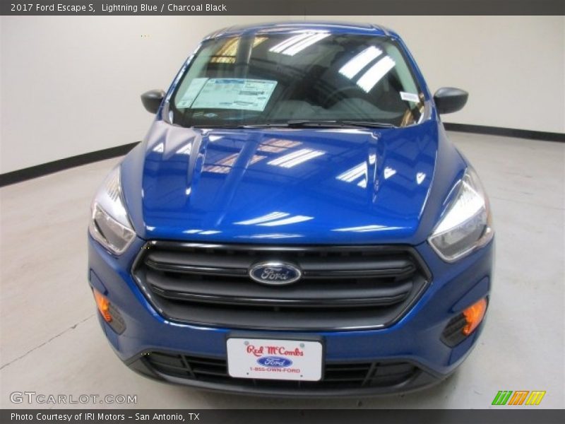 Lightning Blue / Charcoal Black 2017 Ford Escape S