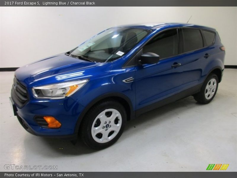 Lightning Blue / Charcoal Black 2017 Ford Escape S