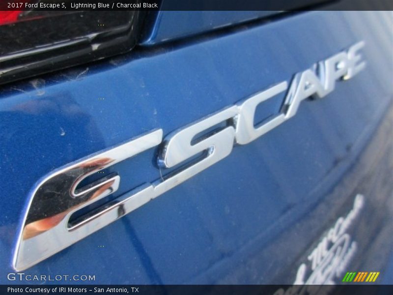 Lightning Blue / Charcoal Black 2017 Ford Escape S