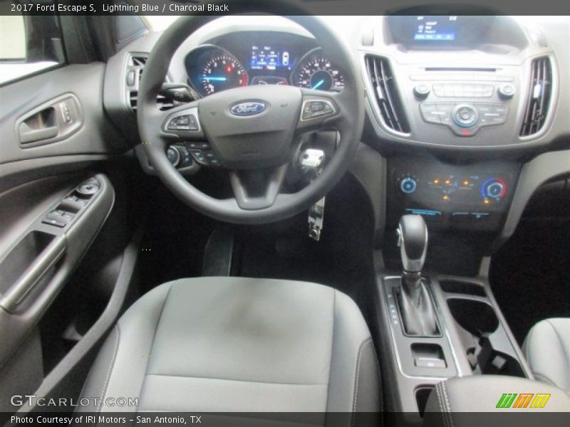 Lightning Blue / Charcoal Black 2017 Ford Escape S