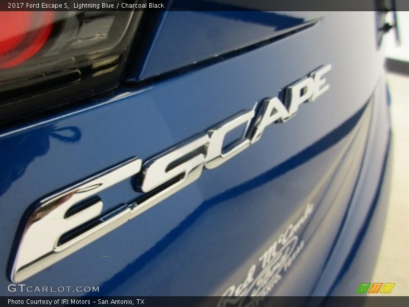 Lightning Blue / Charcoal Black 2017 Ford Escape S