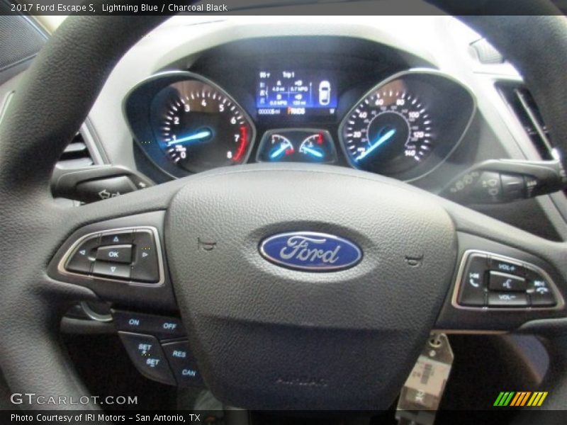 Lightning Blue / Charcoal Black 2017 Ford Escape S