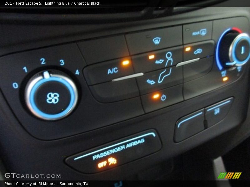 Lightning Blue / Charcoal Black 2017 Ford Escape S
