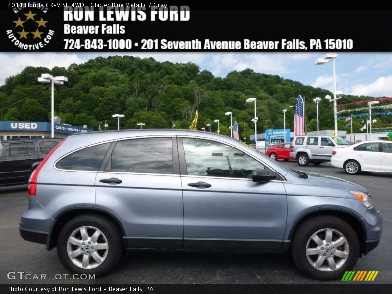 Glacier Blue Metallic / Gray 2011 Honda CR-V SE 4WD
