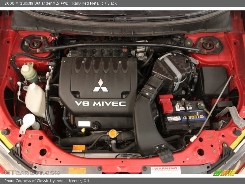 Rally Red Metallic / Black 2008 Mitsubishi Outlander XLS 4WD