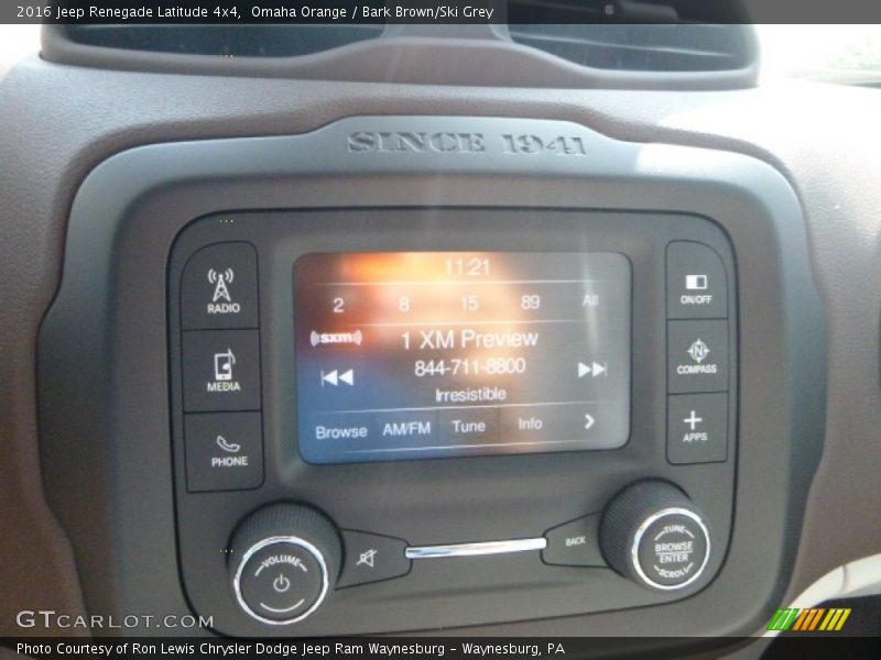 Omaha Orange / Bark Brown/Ski Grey 2016 Jeep Renegade Latitude 4x4