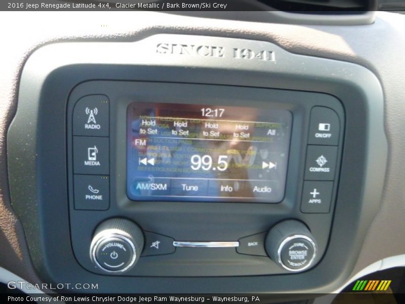 Glacier Metallic / Bark Brown/Ski Grey 2016 Jeep Renegade Latitude 4x4