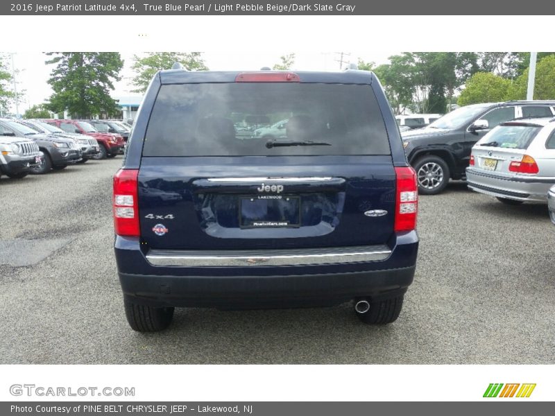 True Blue Pearl / Light Pebble Beige/Dark Slate Gray 2016 Jeep Patriot Latitude 4x4