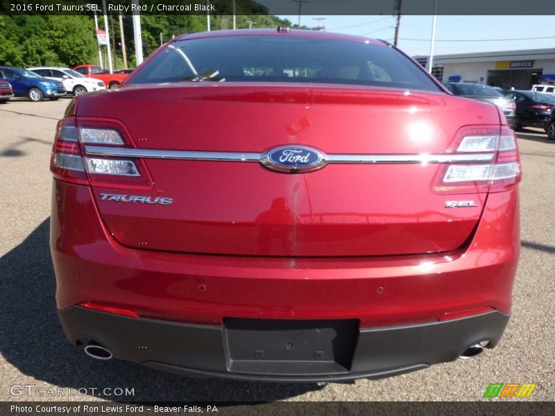 Ruby Red / Charcoal Black 2016 Ford Taurus SEL