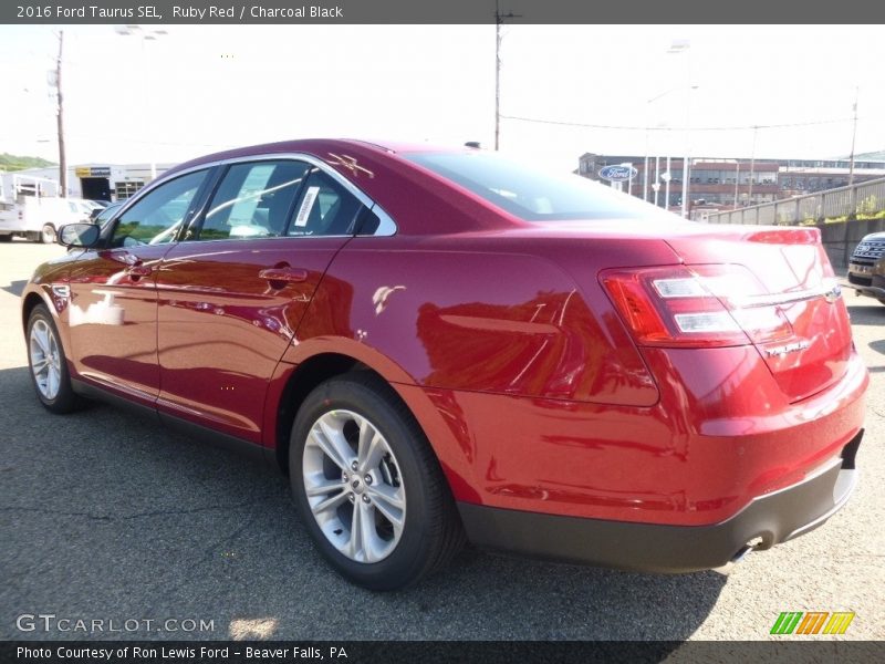 Ruby Red / Charcoal Black 2016 Ford Taurus SEL