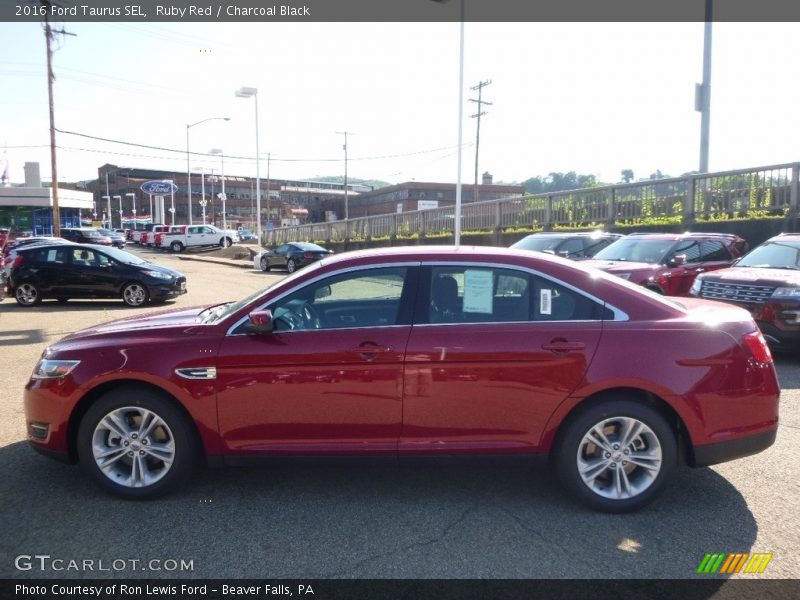 Ruby Red / Charcoal Black 2016 Ford Taurus SEL