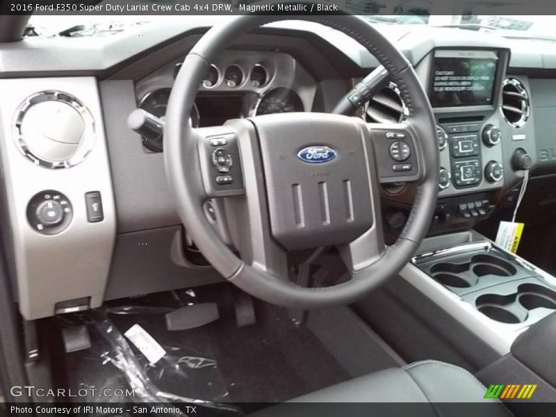 Magnetic Metallic / Black 2016 Ford F350 Super Duty Lariat Crew Cab 4x4 DRW