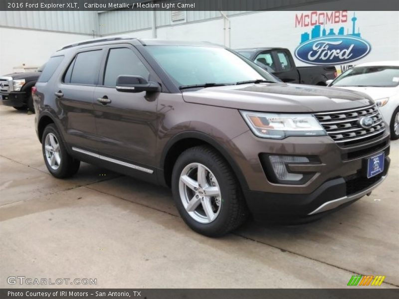 Caribou Metallic / Medium Light Camel 2016 Ford Explorer XLT