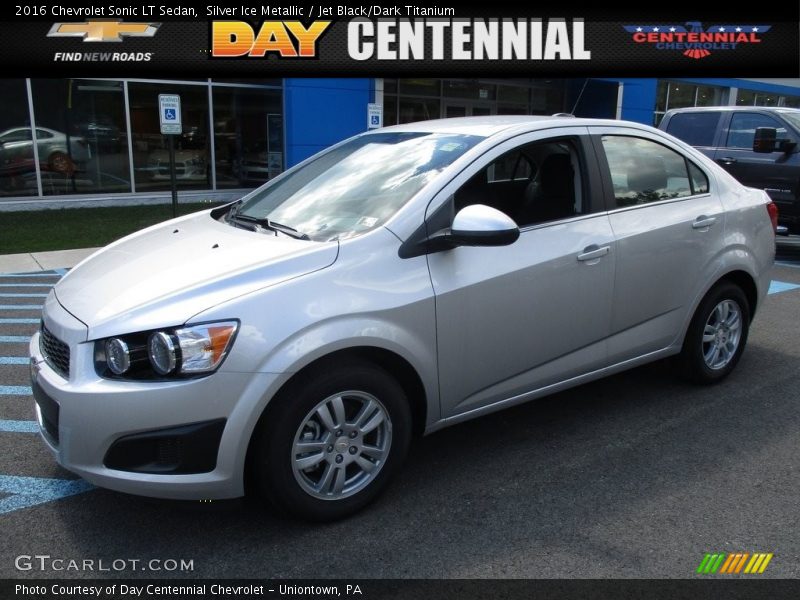 Silver Ice Metallic / Jet Black/Dark Titanium 2016 Chevrolet Sonic LT Sedan