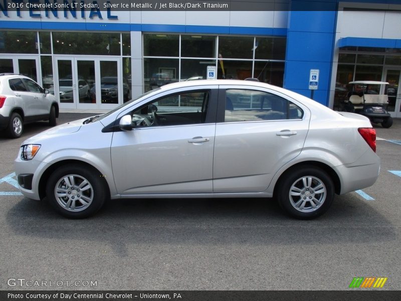 Silver Ice Metallic / Jet Black/Dark Titanium 2016 Chevrolet Sonic LT Sedan