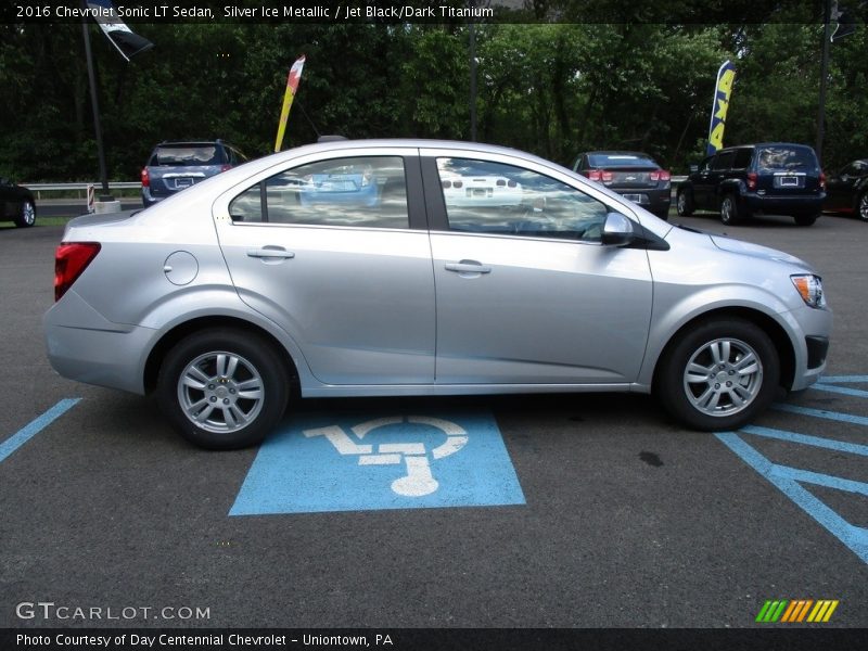 Silver Ice Metallic / Jet Black/Dark Titanium 2016 Chevrolet Sonic LT Sedan