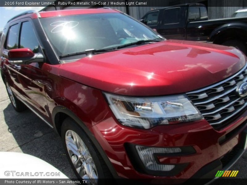 Ruby Red Metallic Tri-Coat / Medium Light Camel 2016 Ford Explorer Limited