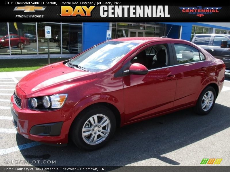 Crystal Red Tintcoat / Jet Black/Brick 2016 Chevrolet Sonic LT Sedan