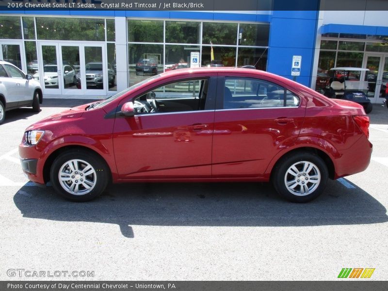 Crystal Red Tintcoat / Jet Black/Brick 2016 Chevrolet Sonic LT Sedan