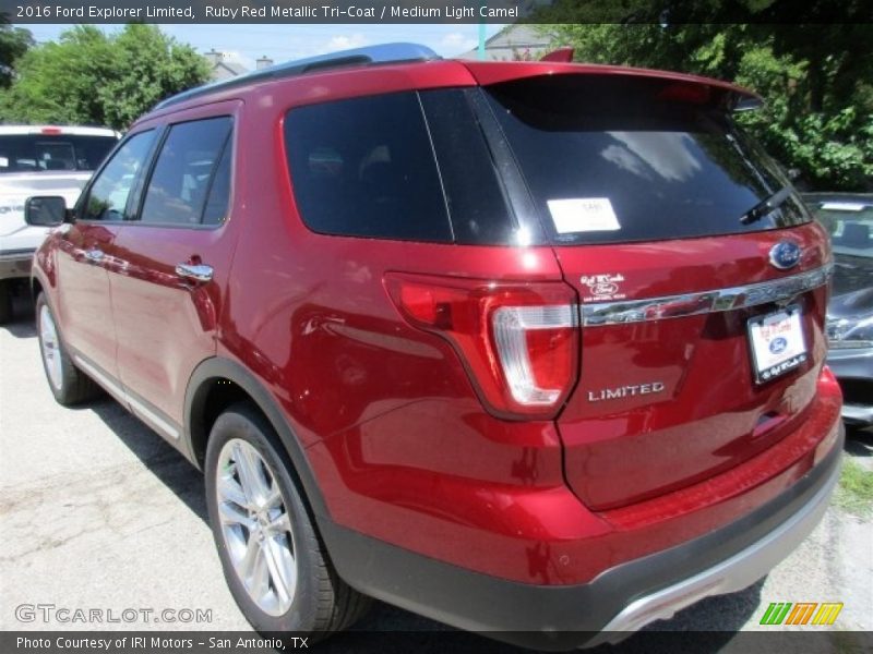 Ruby Red Metallic Tri-Coat / Medium Light Camel 2016 Ford Explorer Limited
