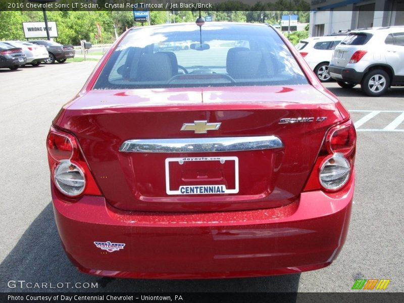 Crystal Red Tintcoat / Jet Black/Brick 2016 Chevrolet Sonic LT Sedan
