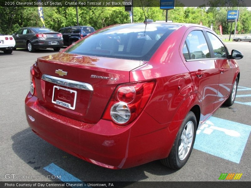Crystal Red Tintcoat / Jet Black/Brick 2016 Chevrolet Sonic LT Sedan