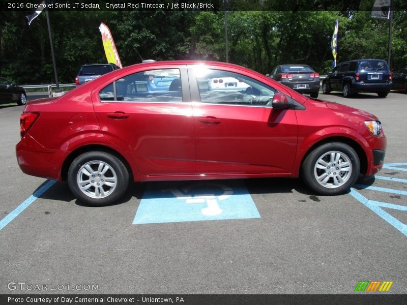 Crystal Red Tintcoat / Jet Black/Brick 2016 Chevrolet Sonic LT Sedan