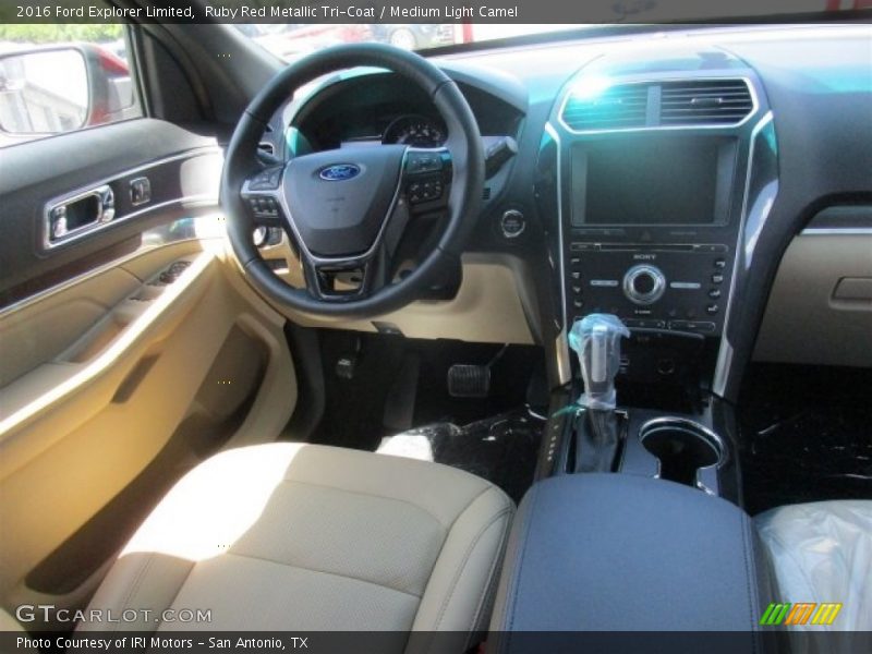 Ruby Red Metallic Tri-Coat / Medium Light Camel 2016 Ford Explorer Limited