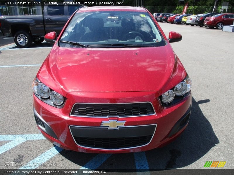 Crystal Red Tintcoat / Jet Black/Brick 2016 Chevrolet Sonic LT Sedan