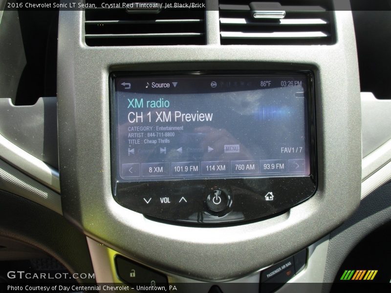 Crystal Red Tintcoat / Jet Black/Brick 2016 Chevrolet Sonic LT Sedan