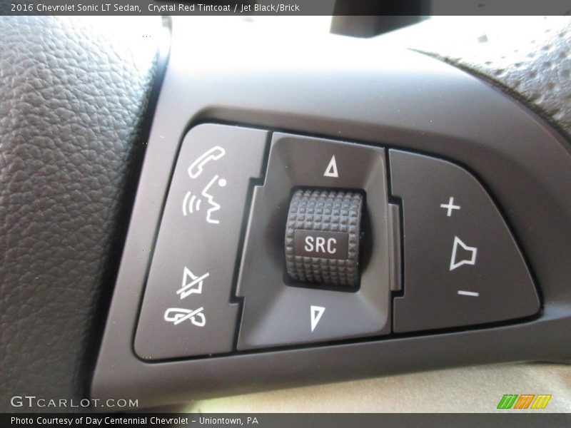 Crystal Red Tintcoat / Jet Black/Brick 2016 Chevrolet Sonic LT Sedan