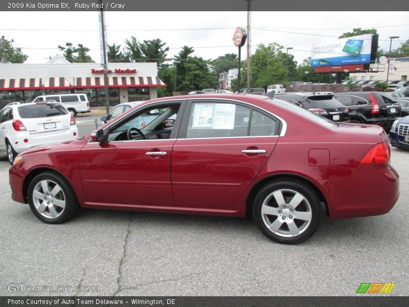 Ruby Red / Gray 2009 Kia Optima EX